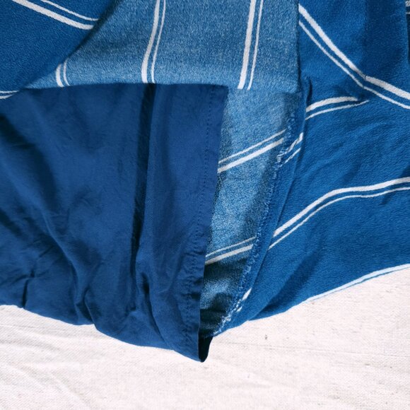 Free People Sleepy Time Indigo Stripe Kimono Top Womens Small Crossover FLAWS - Picture 13 of 15